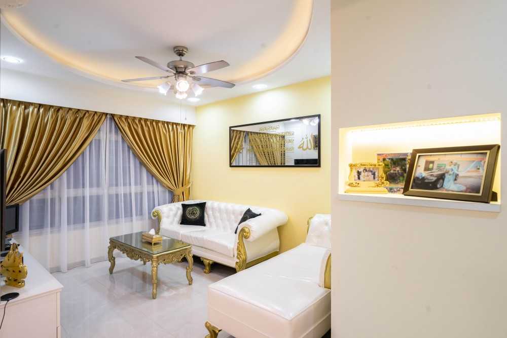 Modern Living Room with Feature Wall and Sofa