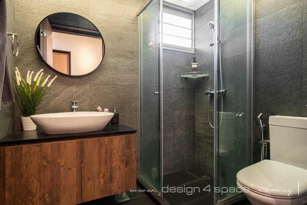 Scandinavian Bathroom with Mirror and Shower Screen