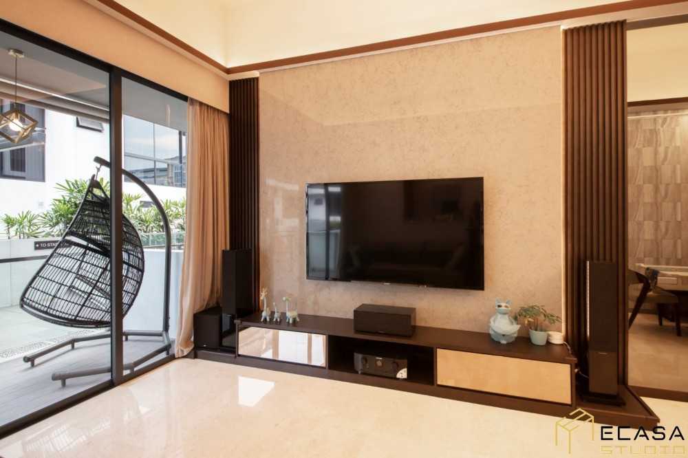Modern Living Room with TV Console and TV