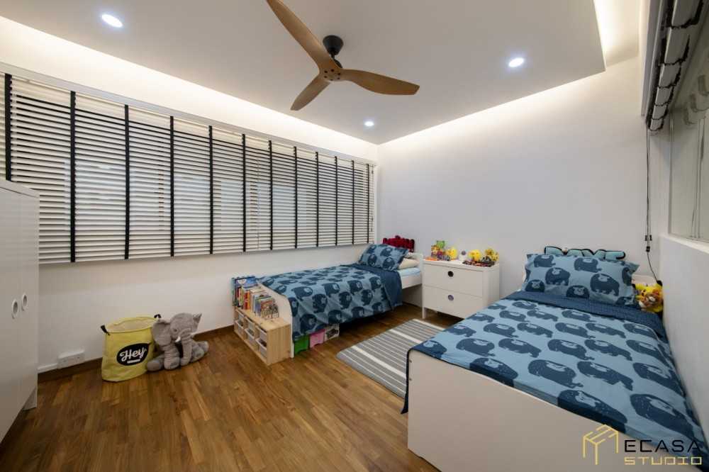 Minimalist Kids Room with Toys and Bed