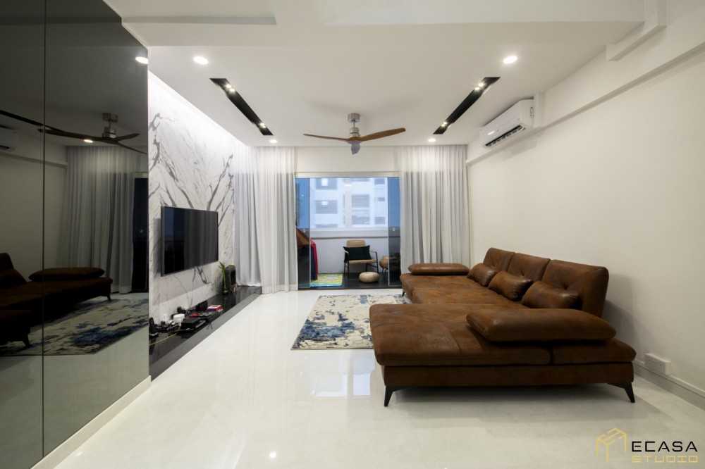 Minimalist Living Room with TV Console and Sofa