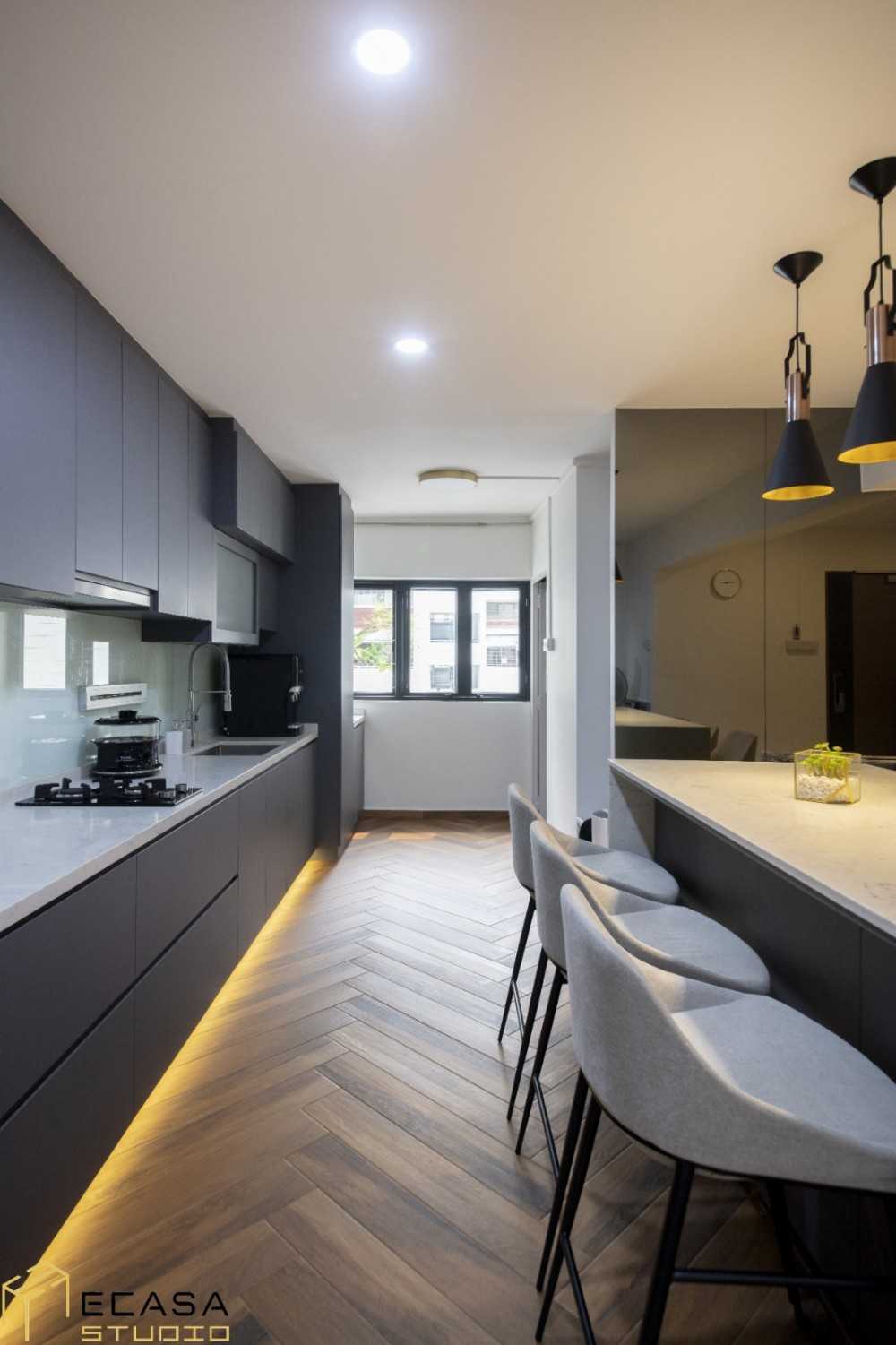 Minimalist Kitchen with Kitchen Accessories and Dishwasher
