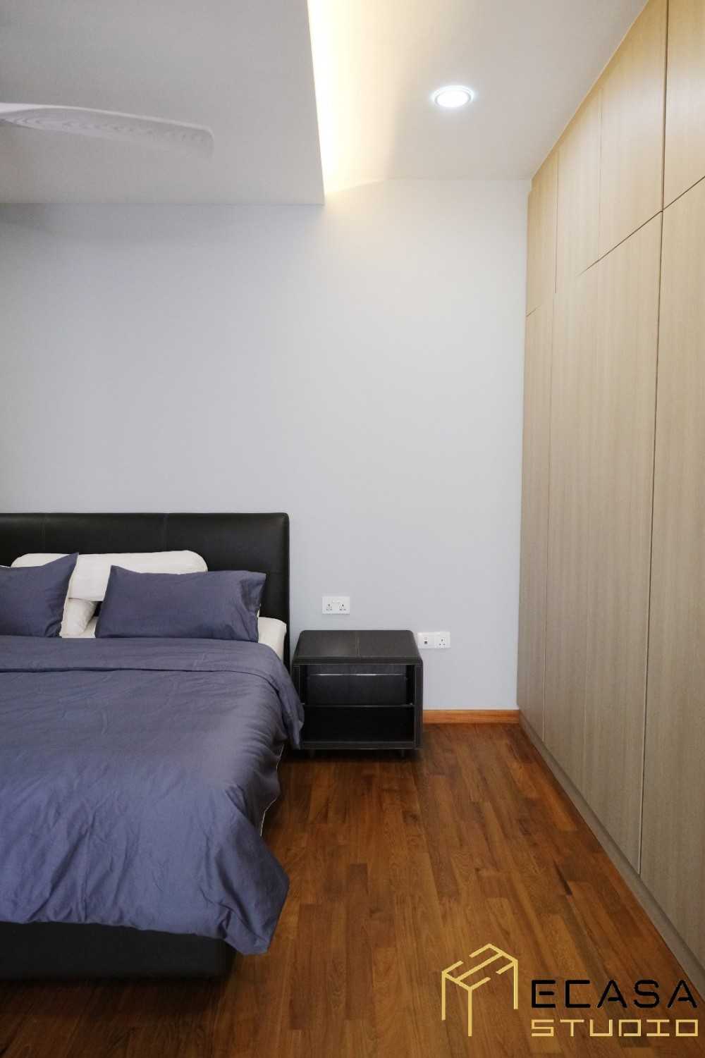 Scandinavian Bedroom with Bed and Lighting