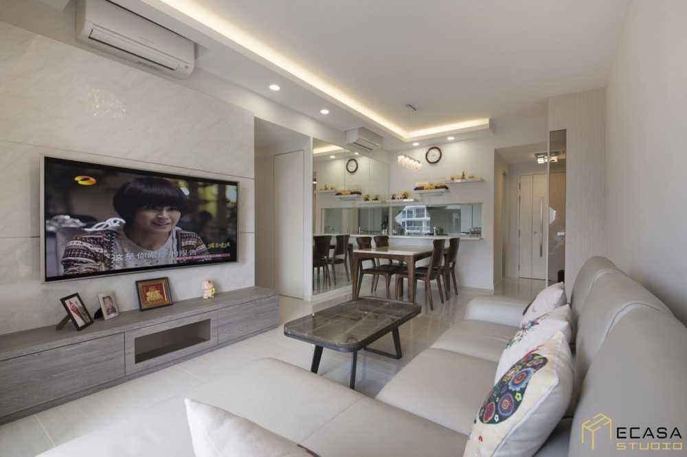 Modern Living Room with TV Console and Sofa