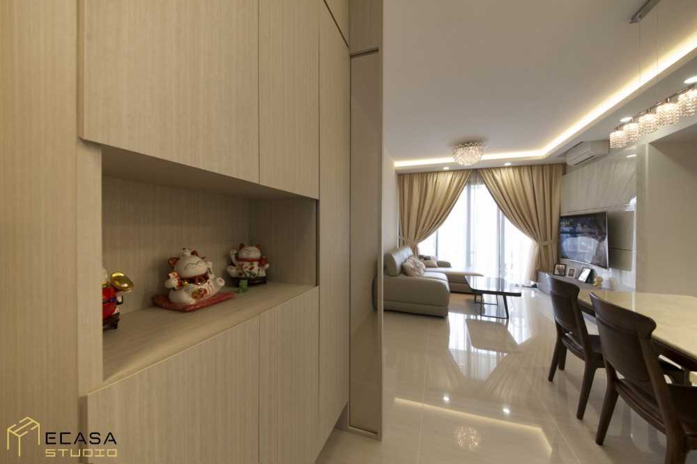 Modern Foyer with Artwork and Console Table