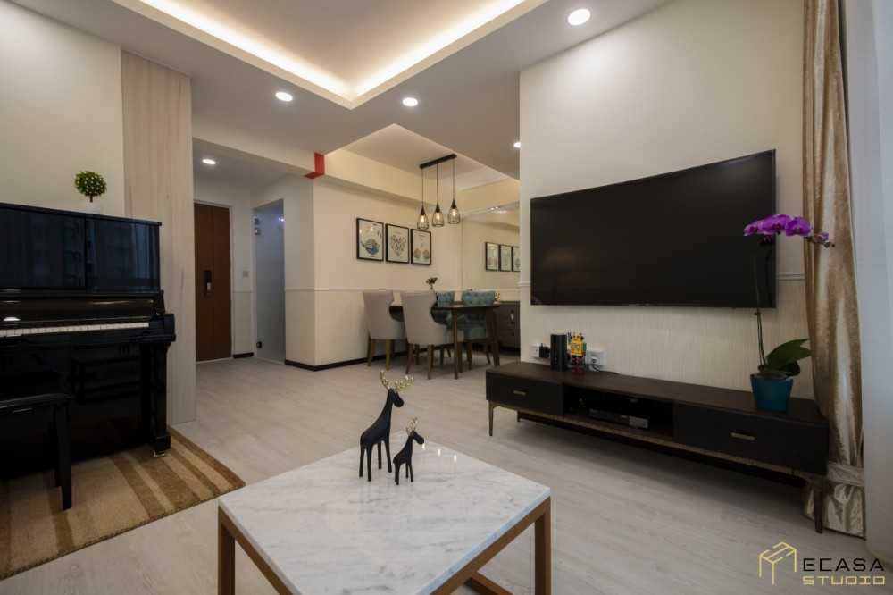 Modern Living Room with TV Console and TV