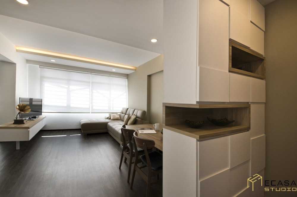 Modern Foyer with Artwork and Console Table