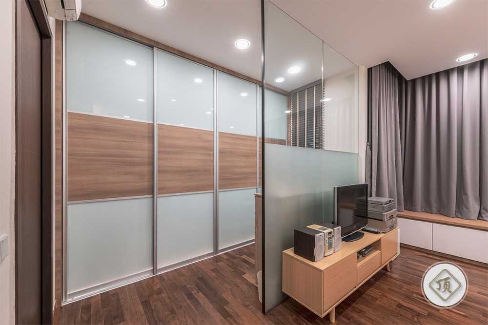 Contemporary Mezzanine with Loft and Bedside Table