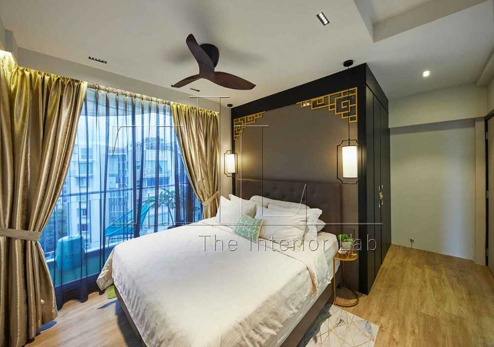 Asian Bedroom with Wardrobe and Ceiling Fan