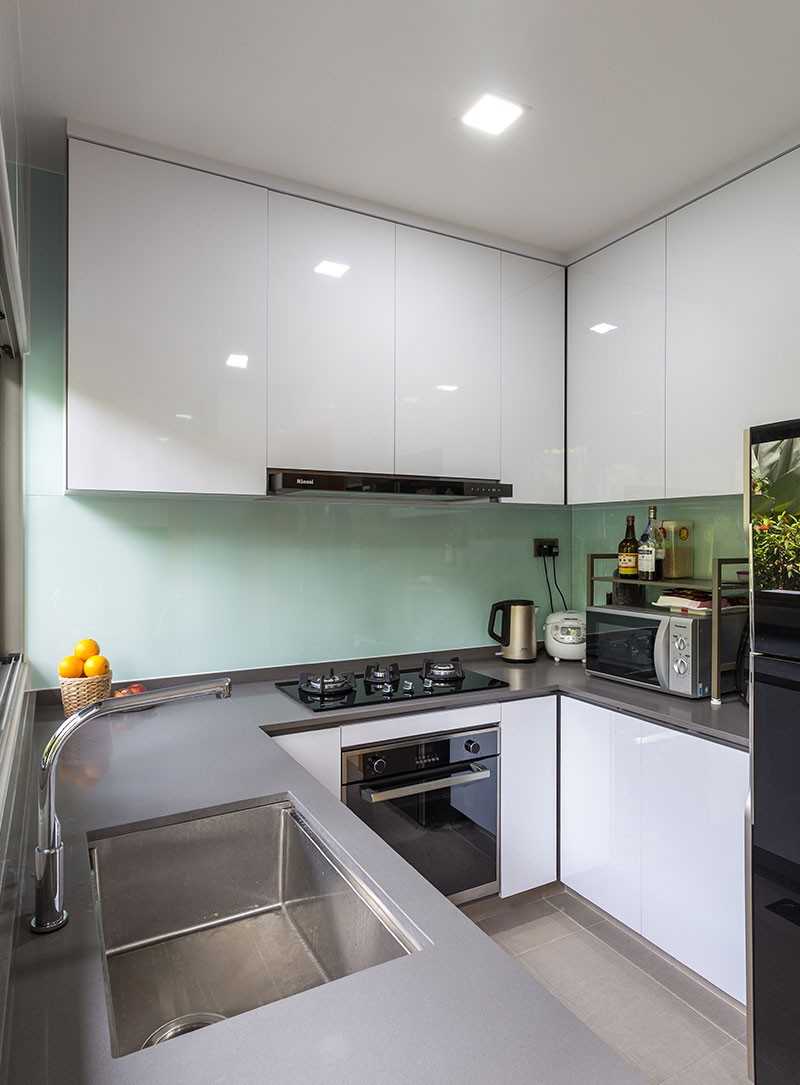 Modern Kitchen with Countertop and Cupboard