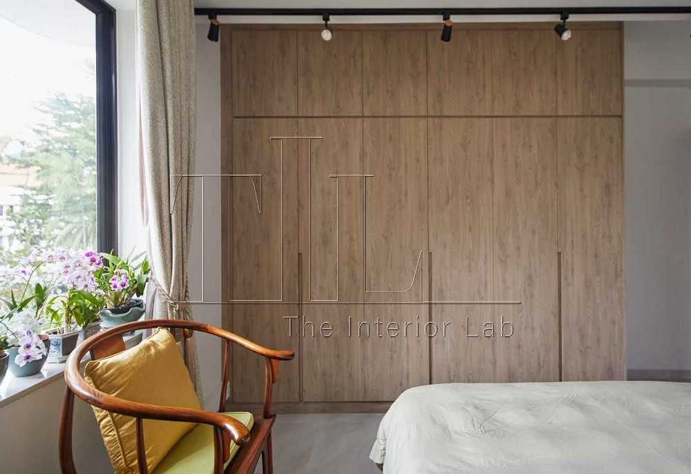 Asian Bedroom with Bay Window and Wardrobe