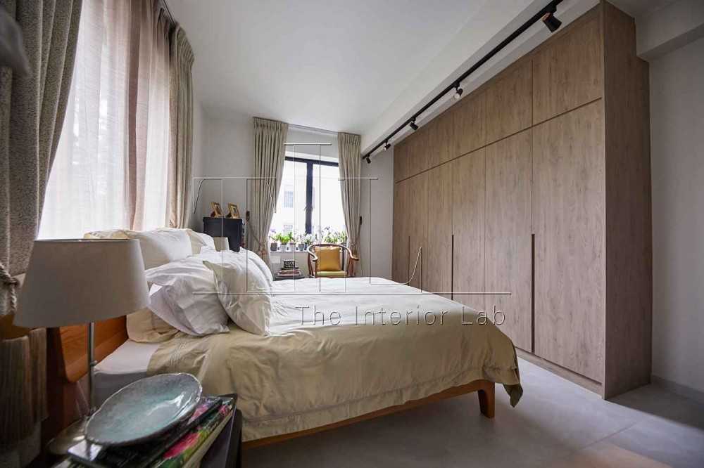 Asian Bedroom with Bay Window and Wardrobe
