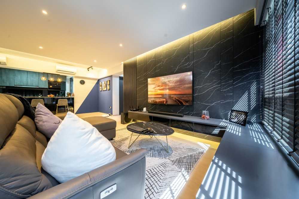 Modern Living Room with Settee and Sofa