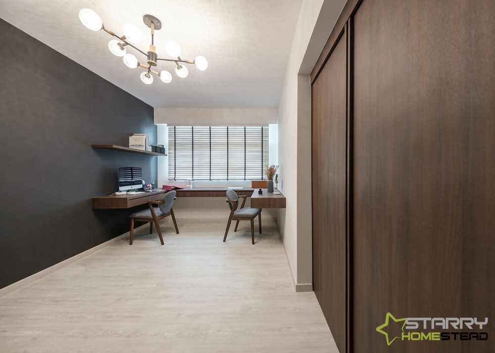 Modern Study with Desk and Computer