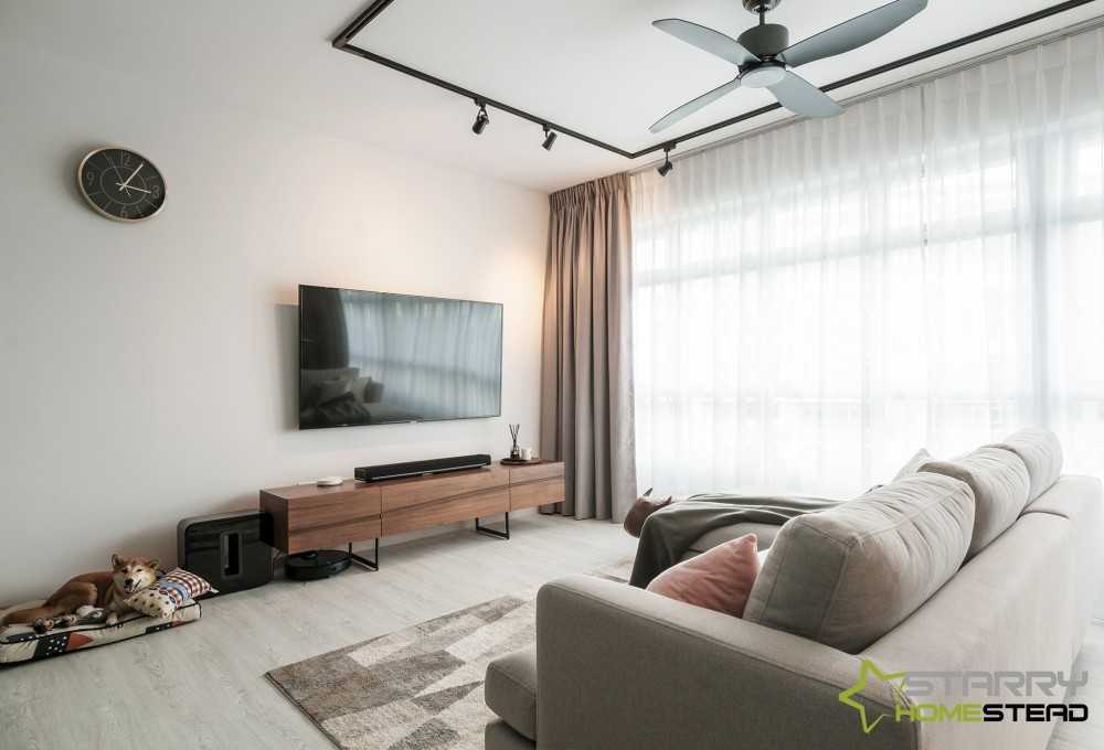 Modern Living Room with Sofa and TV