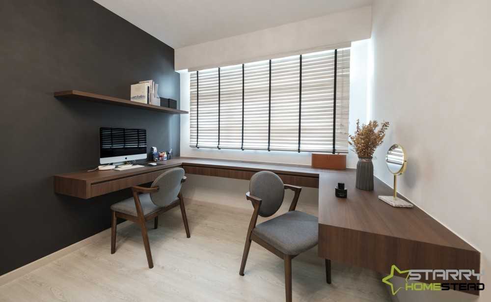 Modern Study with Desk and Computer