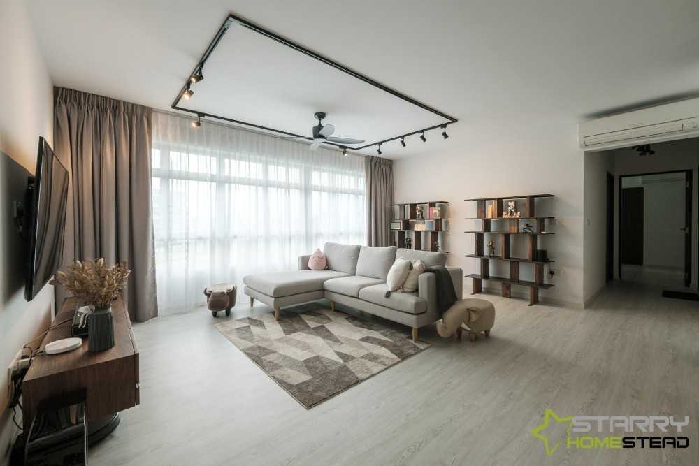 Modern Living Room with Sofa and TV