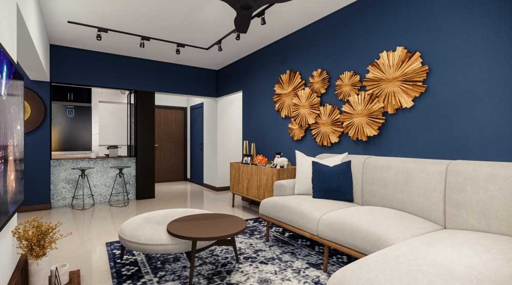 Scandinavian Living Room with Sofa and Coffee Table