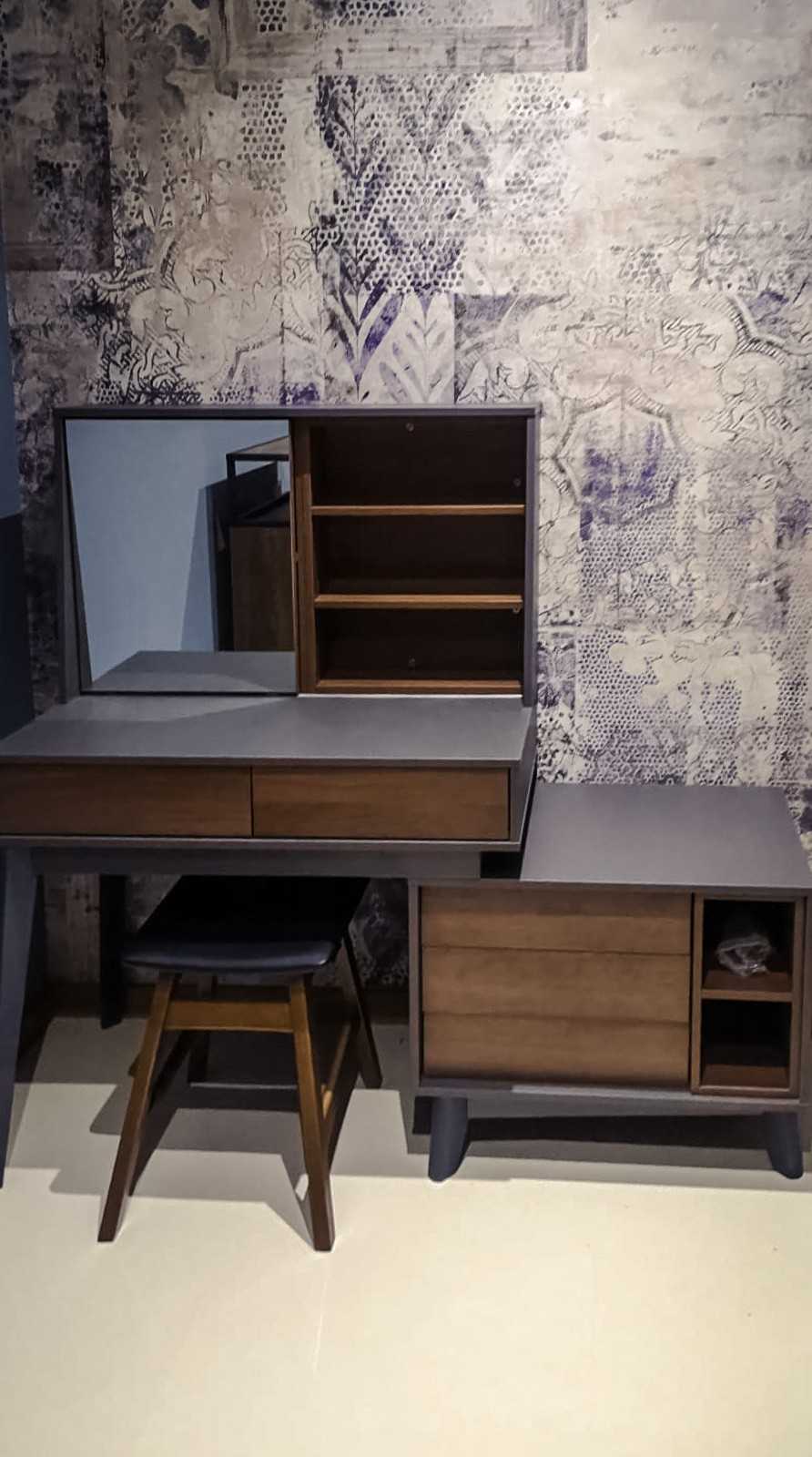 Scandinavian Bedroom with Wardrobe and Wallpaper