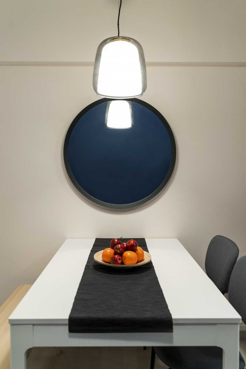 Modern Dining Room with Drop Light and Drop Ceiling
