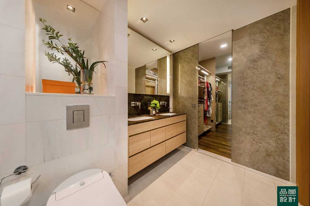 Asian Bathroom with Countertop and Mirror