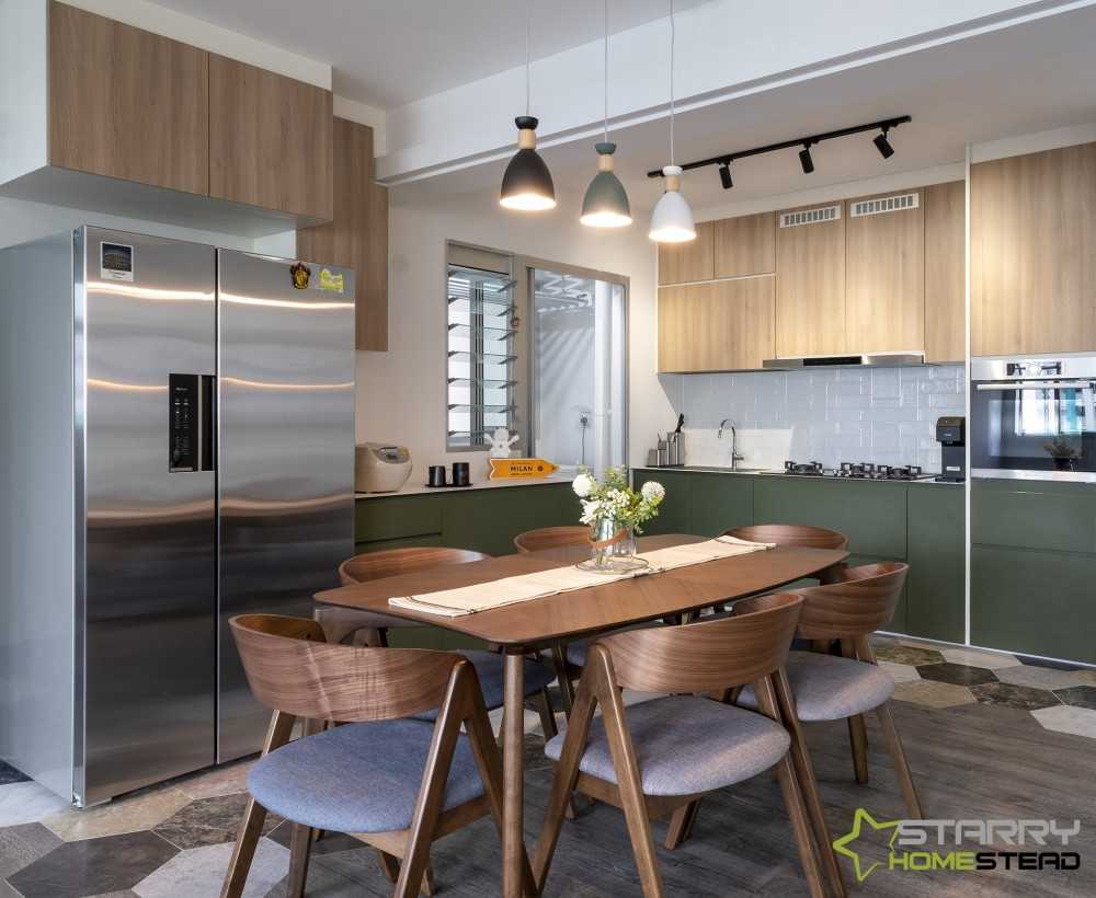 Scandinavian Dining Room with Dining Table and Dining Chairs