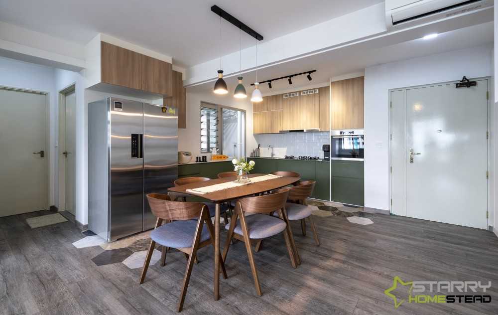 Scandinavian Dining Room with Dining Table and Dining Chairs