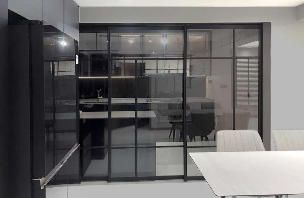 Industrial Kitchen with Cupboard and Kitchen Cabinets