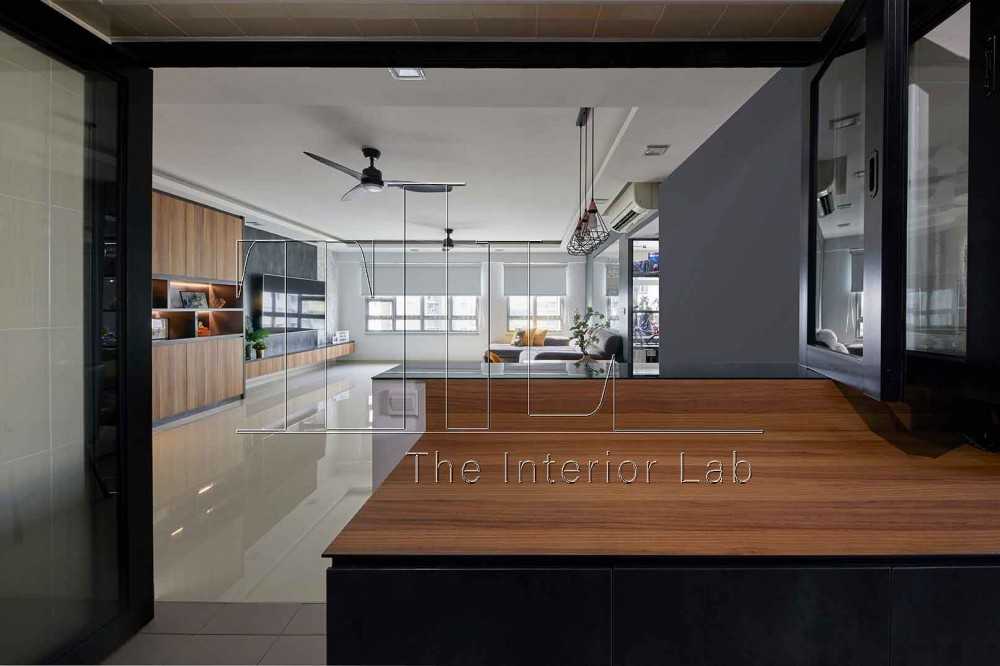 Industrial Kitchen with Countertop and Kitchen Window