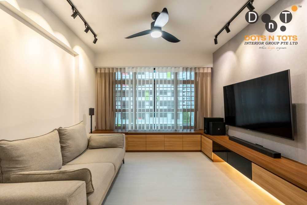 Contemporary Living Room with TV Console and Sofa