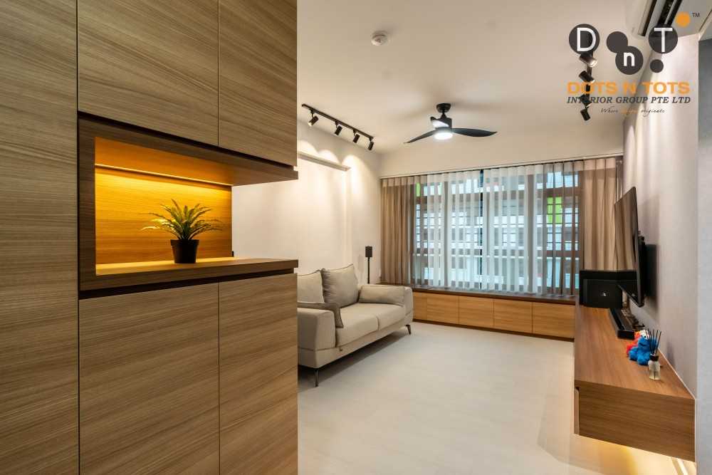 Contemporary Living Room with Wood Flooring and TV Console