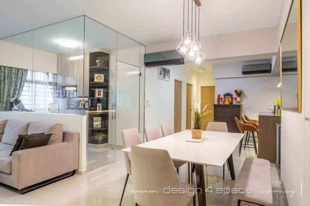 Contemporary Dining Room with Dining Table and Dining Chairs