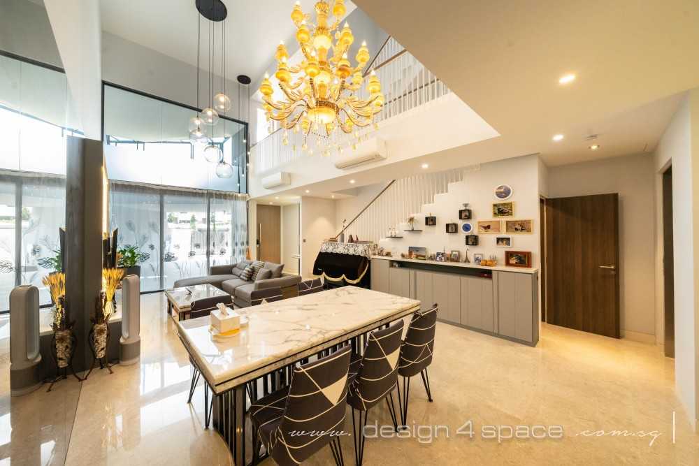 Contemporary Living Room with Staircase and Sofa