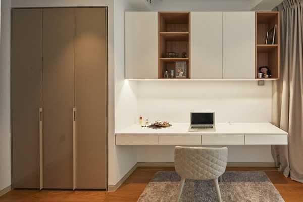 Scandinavian Bedroom with Wardrobe and Closet