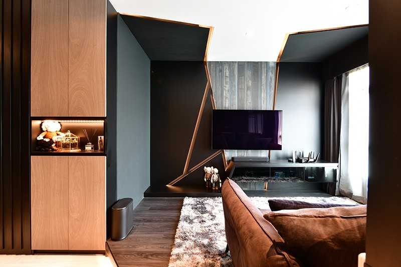 Contemporary Living Room with Vinyl Flooring and Flooring