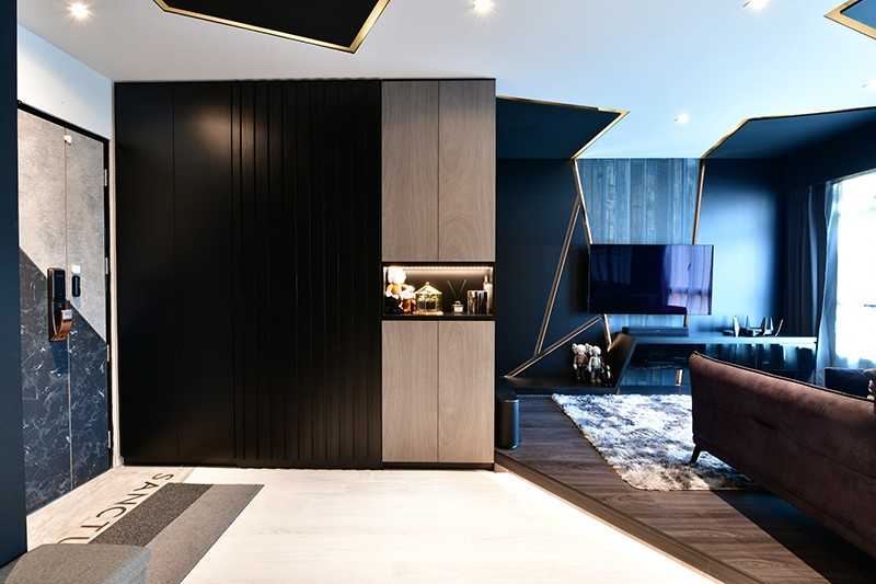 Contemporary Living Room with Vinyl Flooring and Flooring