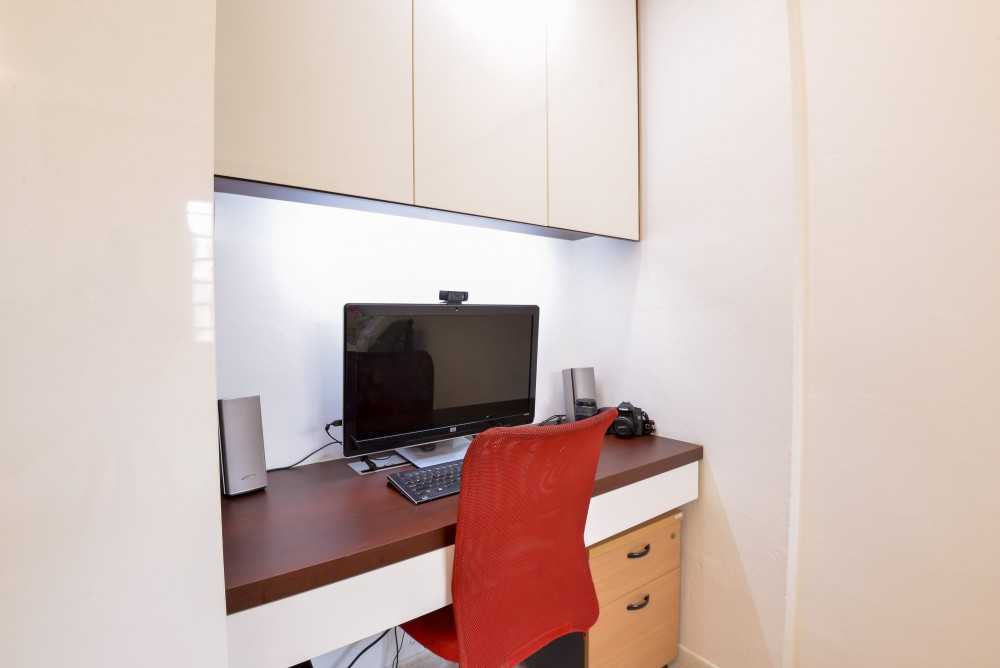 Contemporary Study with Bookshelf and Desk