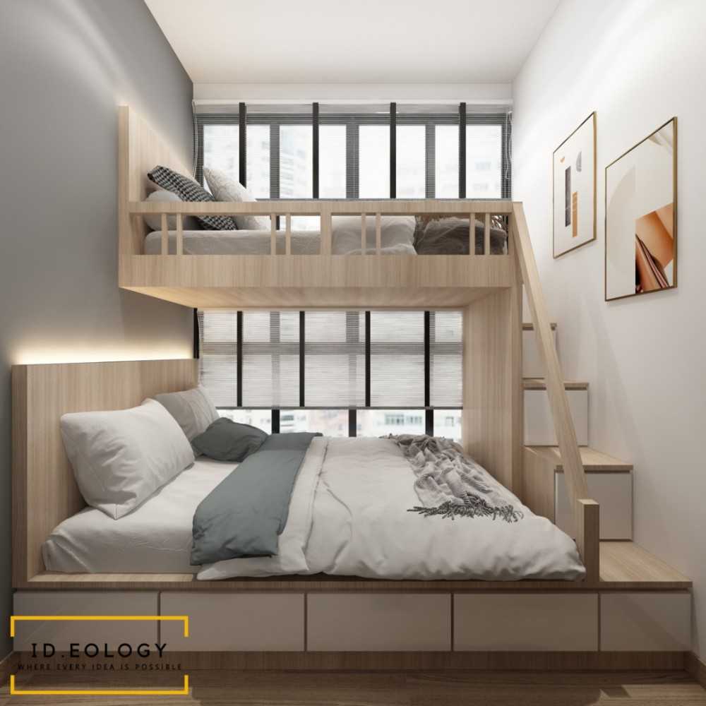 Contemporary Bedroom with Sideboard and Single Bed