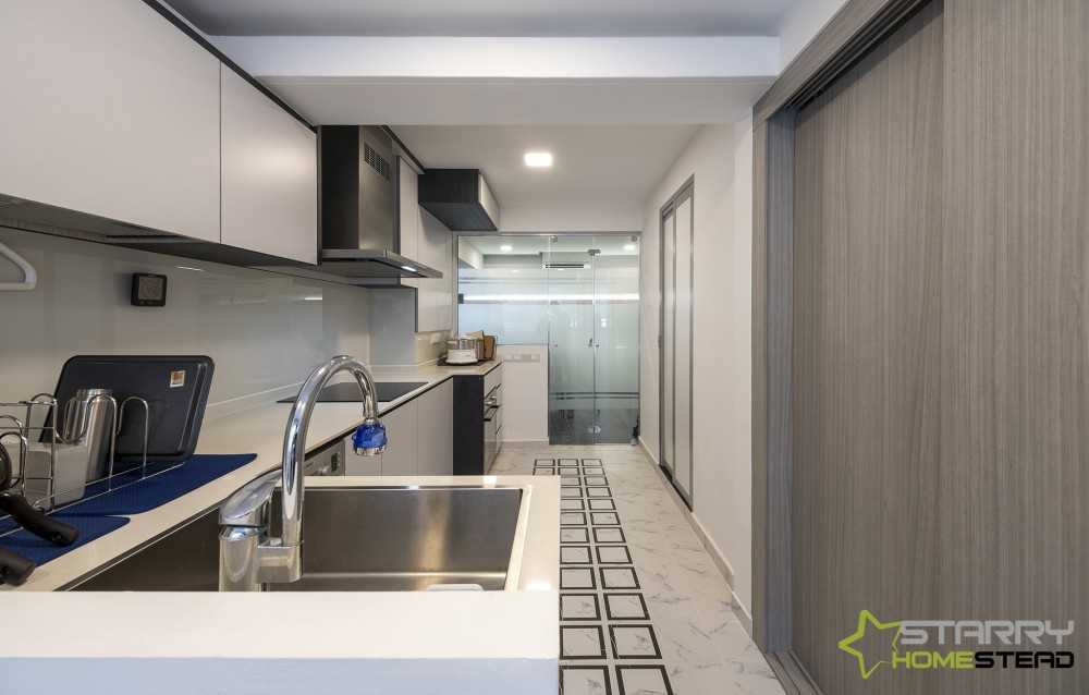 Modern Kitchen with Kitchen Accessories and Dishwasher