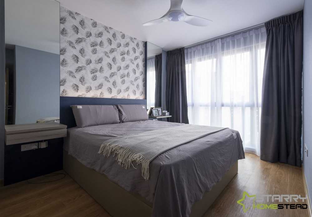 Scandinavian Bedroom with Wardrobe and Closet
