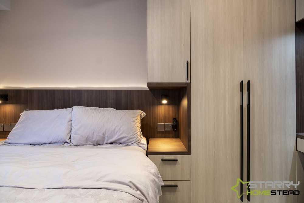 Modern Bedroom with Wardrobe and Bed