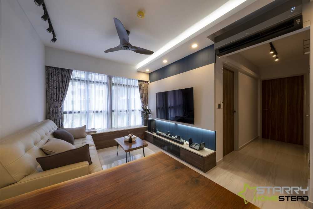 Modern Living Room with TV Console and Sofa