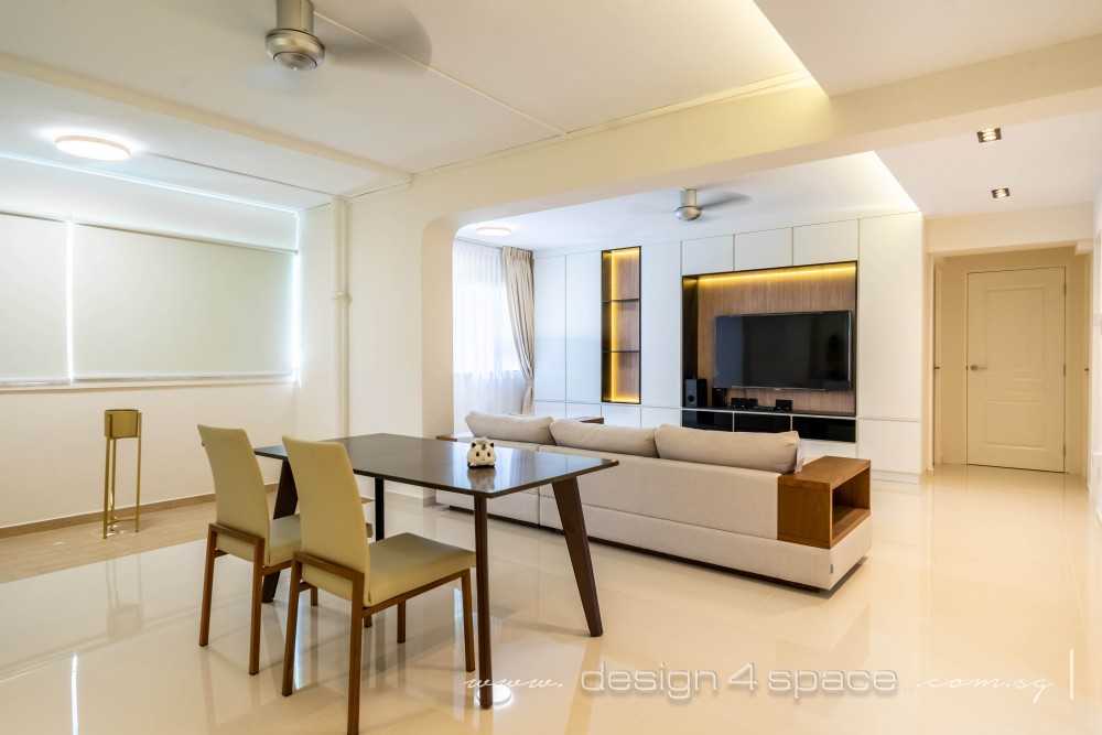 Contemporary Living Room with TV Console and Sofa