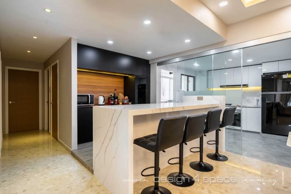 Contemporary Kitchen with Countertop and Kitchen Window