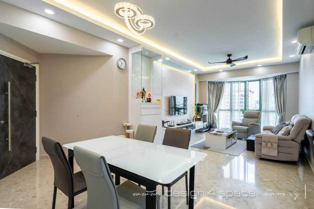 Contemporary Living Room with Feature Wall and Sofa