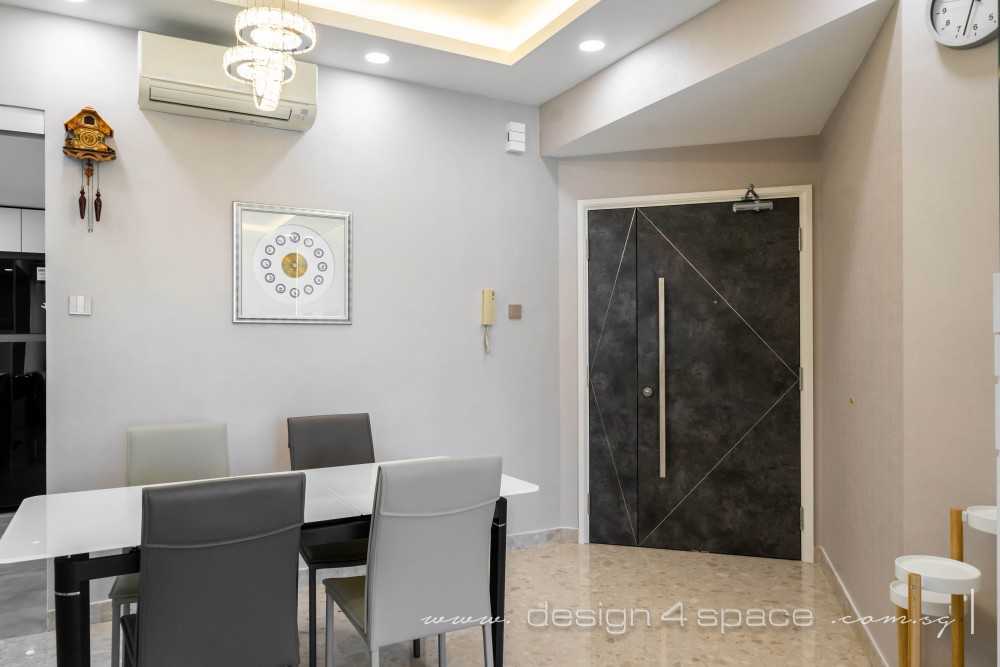 Contemporary Dining Room with Drop Light and Drop Ceiling