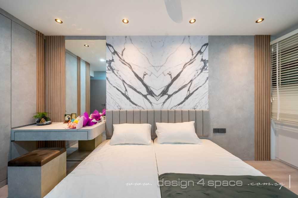 Modern Bedroom with Feature Wall and Wardrobe