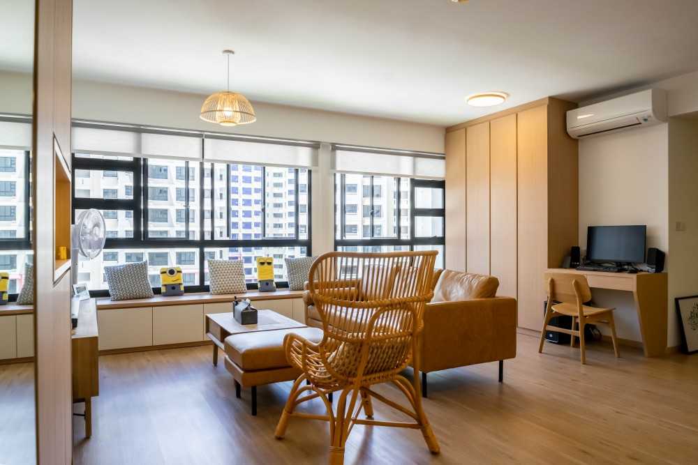 Scandinavian Living Room with Settee and TV Console