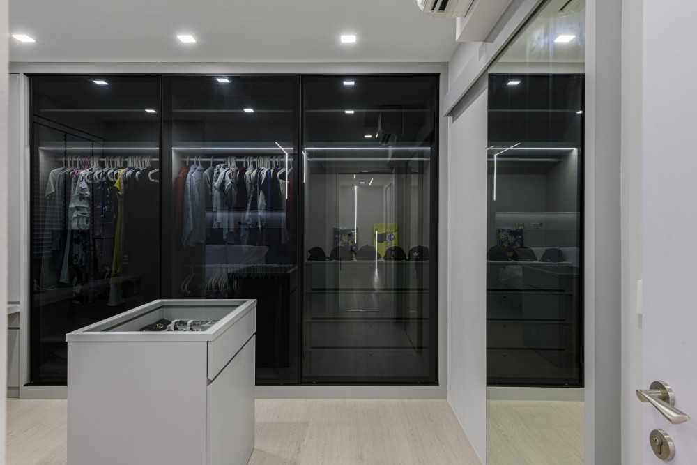 Modern Bedroom with Cove Lighting and Drop Ceiling