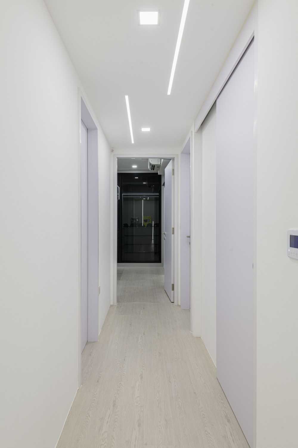 Modern Entryway with Ceiling Light and Lighting